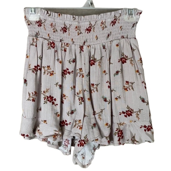 American Eagle high waist floral smocked ruffle shorts Size Small - Picture 1 of 8